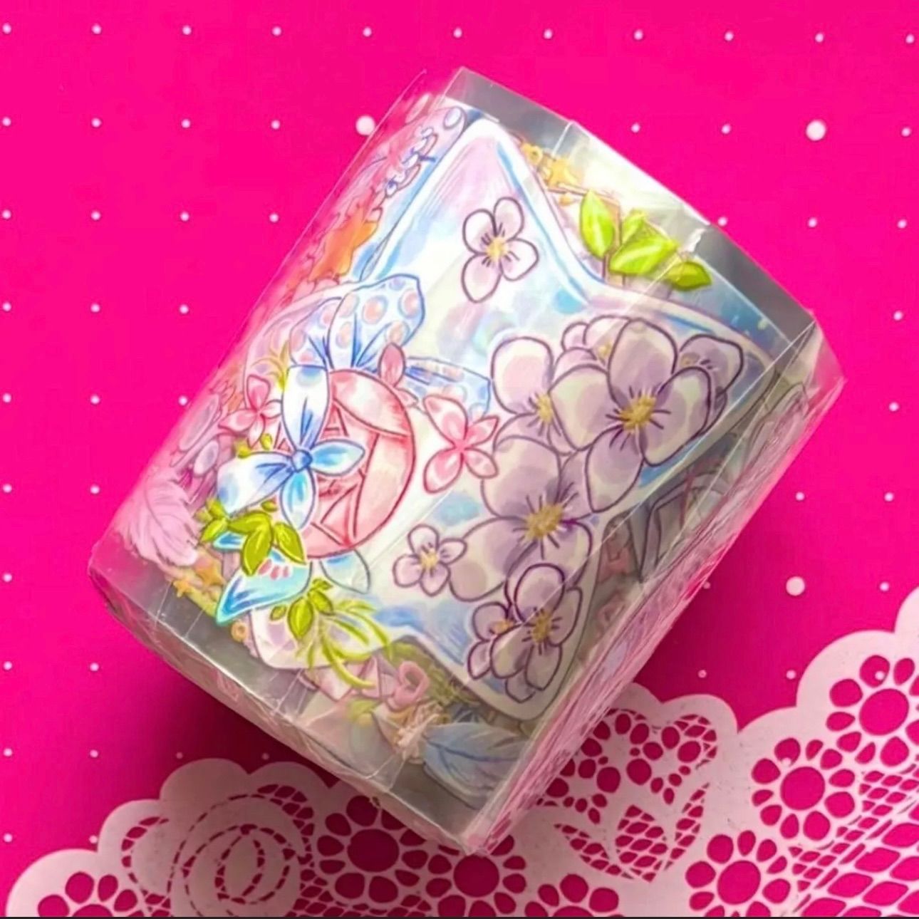 虹光 6 cm 10 m 100 loop 星月守望 海外マスキングテープ 海外マステ シカ