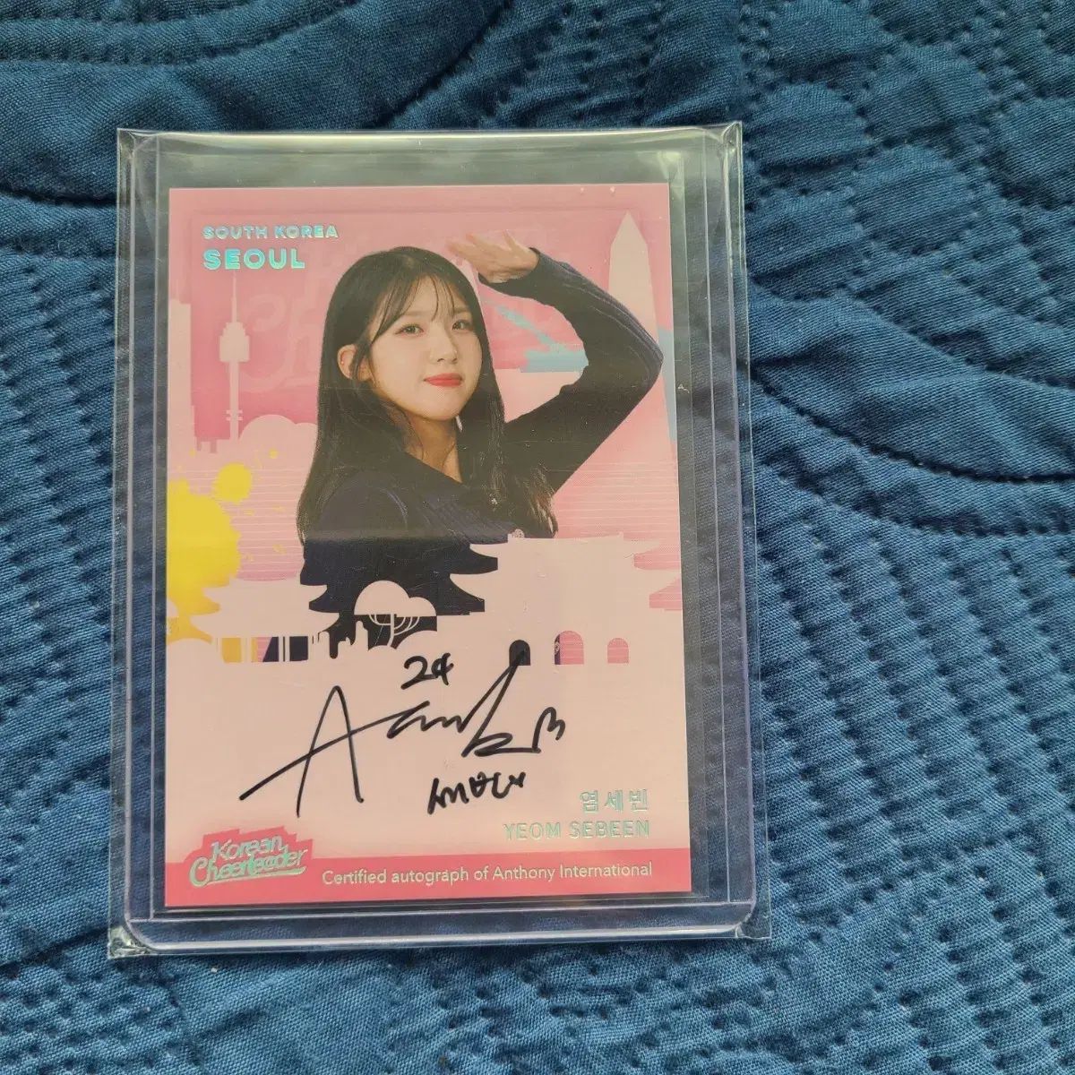 ヨム セビン チアリーダー 10 私服 サイン入り オート バットケース 野球サプリメント