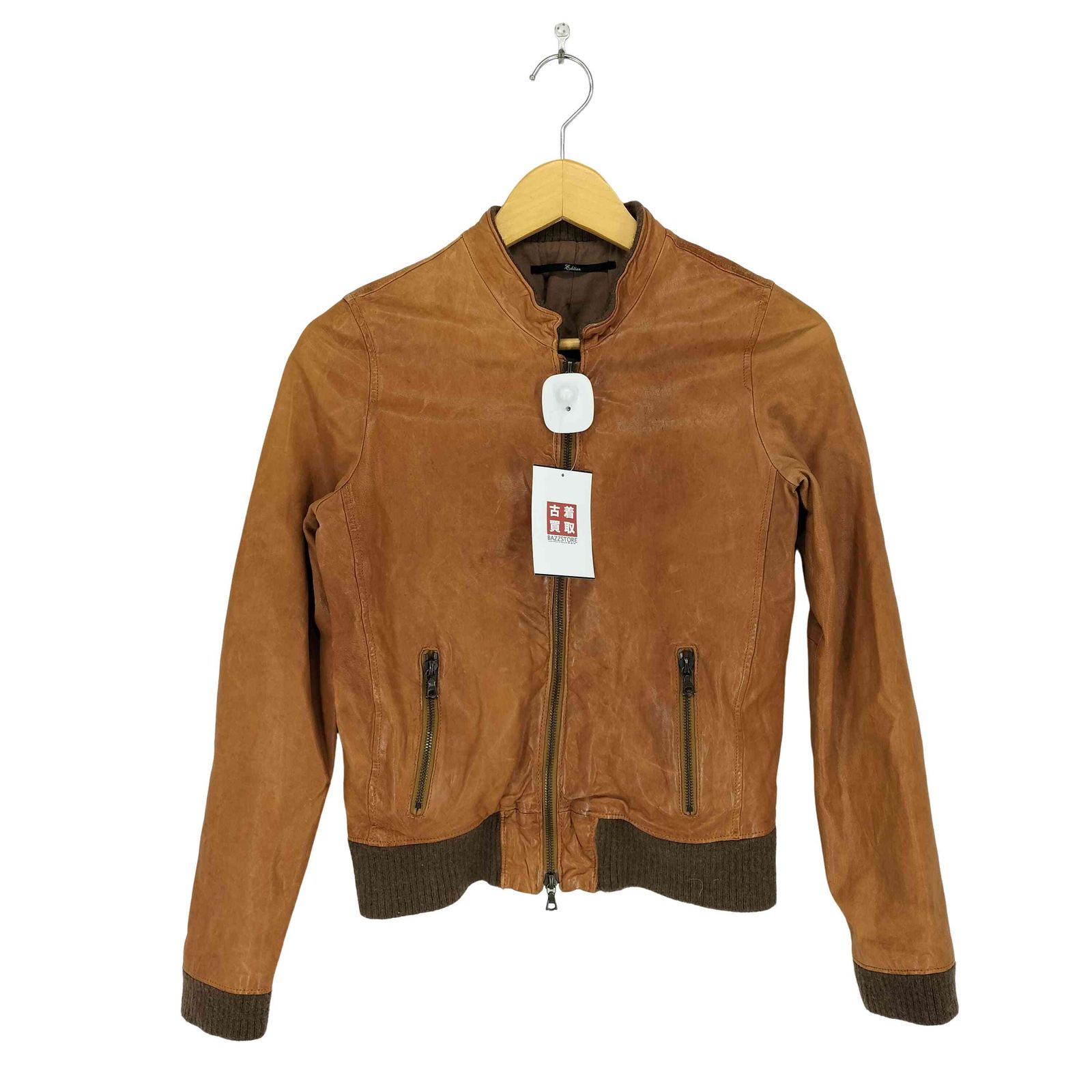 エディション Edition ラムレザーダブルジップブルゾンジャケット レディース 38