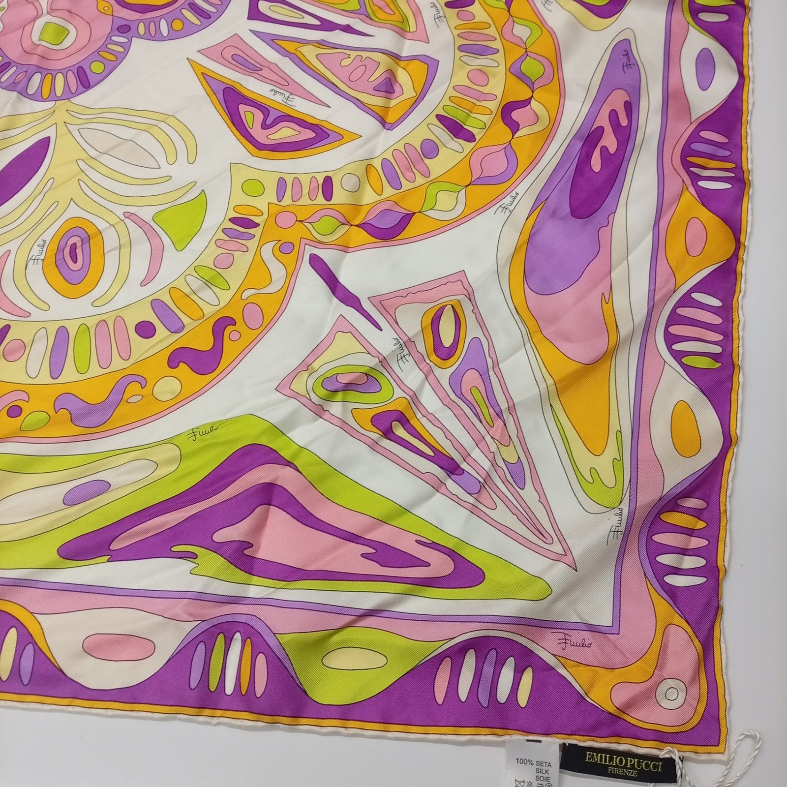 安い EMILIO PUCCI エミリオ プッチ スカーフ シルク100% 【】JA-25