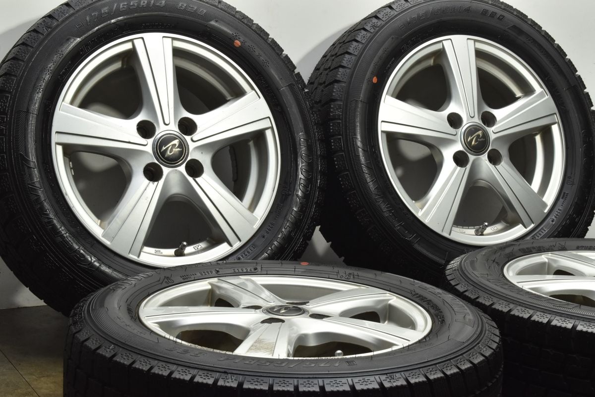 製 バリ溝 トレファー 14 in 5 J 42 PCD 100 グッドイヤー アイスナビ7 175 65 R パッソ ヴィッツ ノート デミオ
