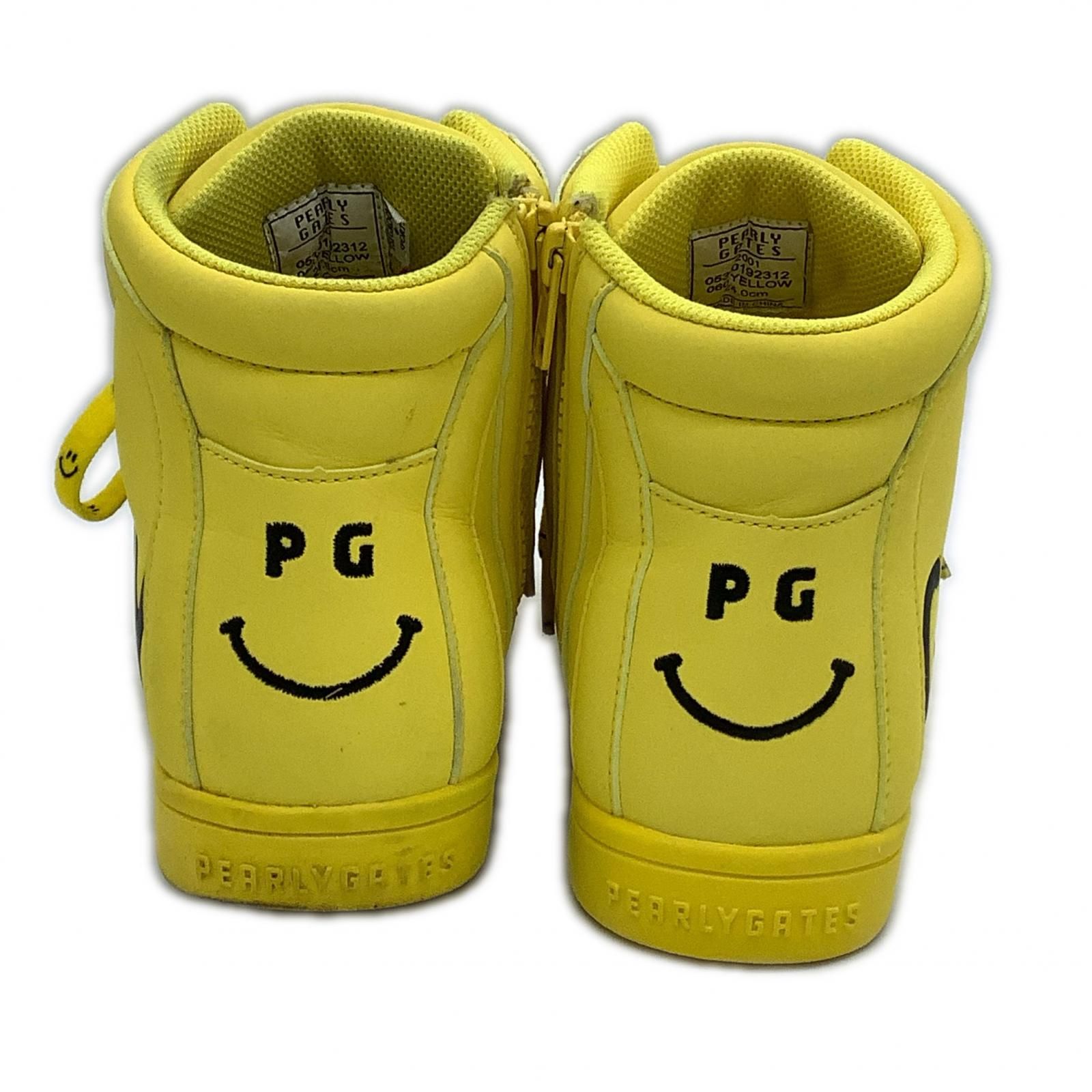 中古 パーリーゲイツ PEARLY GATES ゴルフシューズ 24cm イエロー