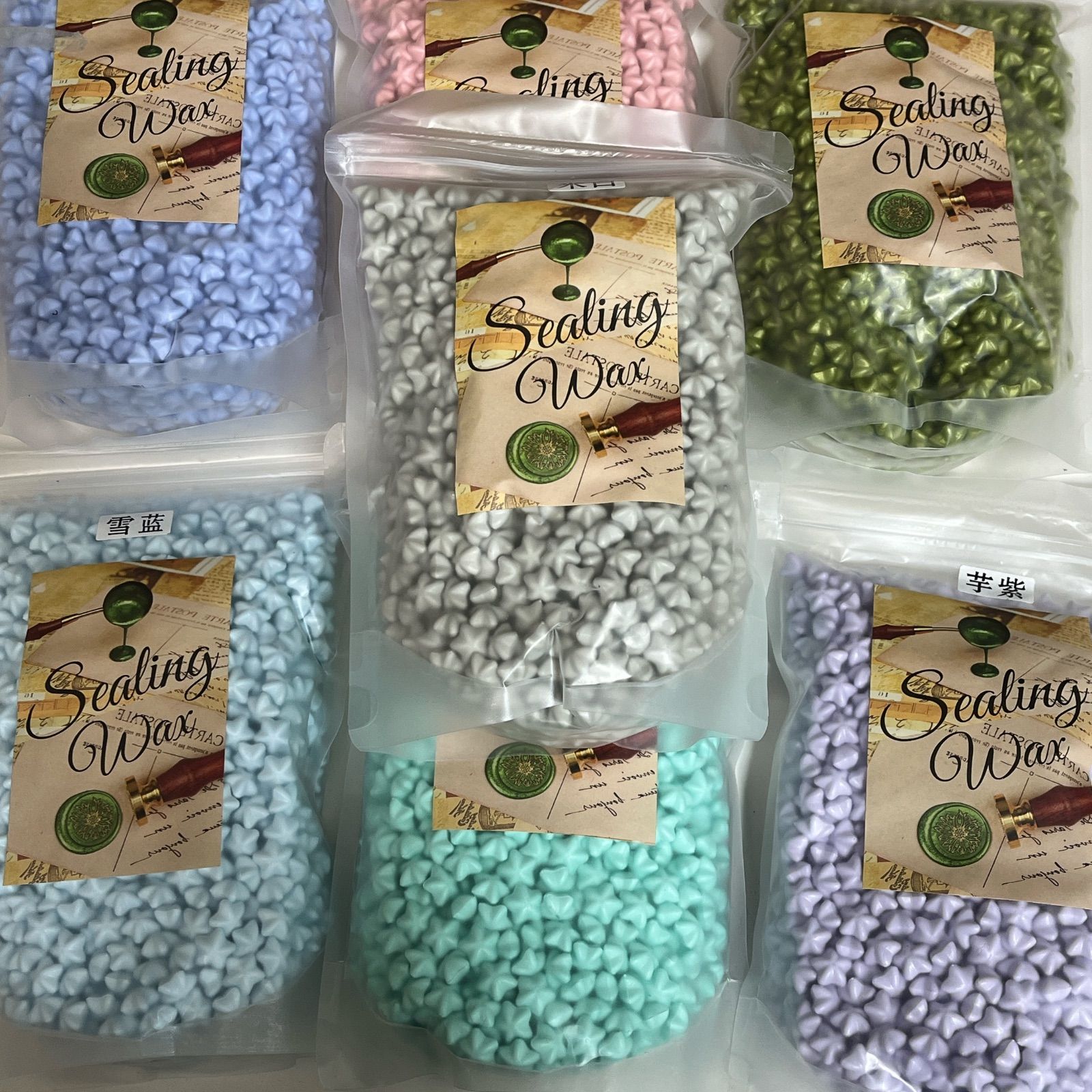  星形シーリングワックス セット １袋500 g 14 5 kg 封蝋素材 結婚式 素材 大量 ハンドメイド ギフトラッピング ワークショップ シーリングワックス レター カード