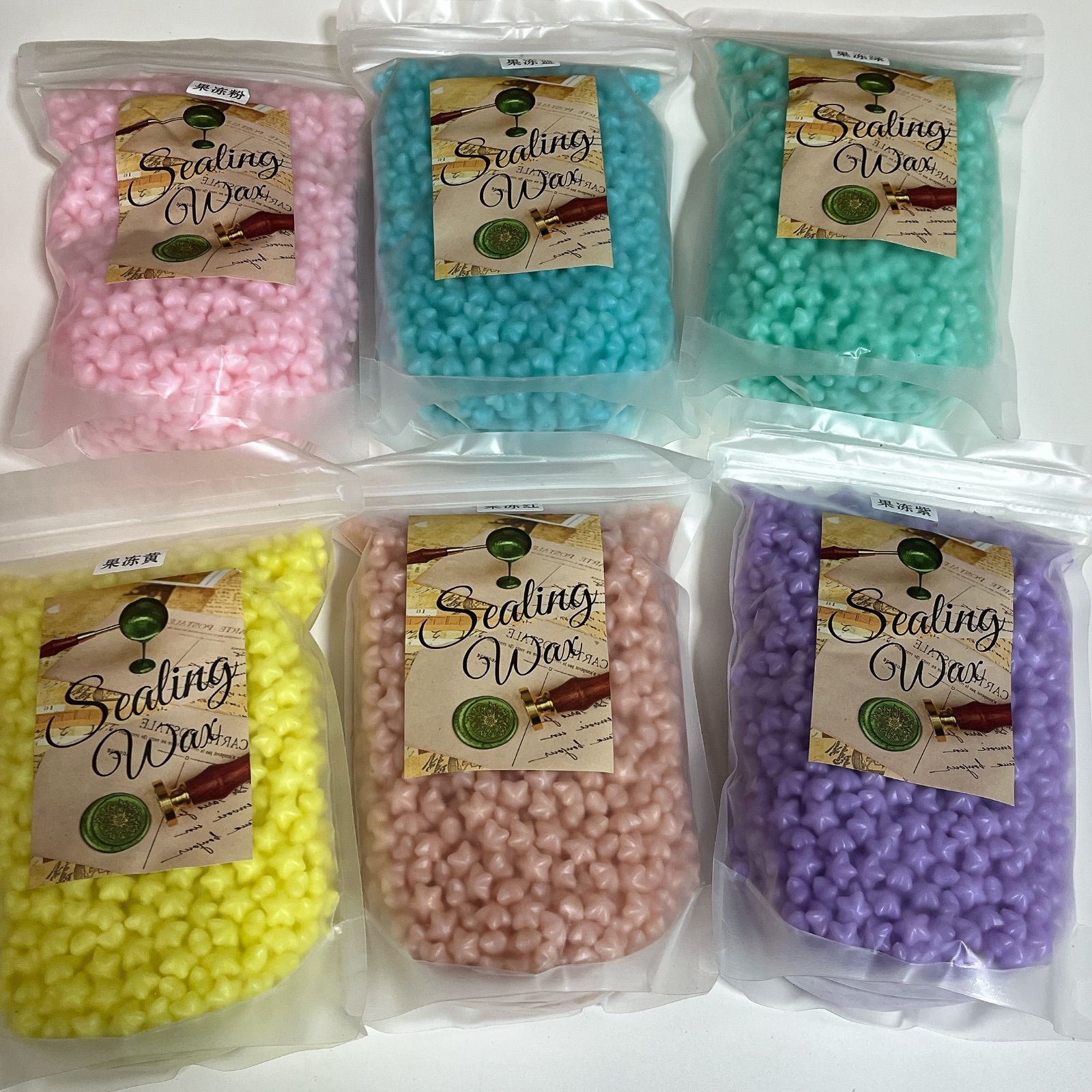 星形シーリングワックス セット １袋500 g 14 5 kg 封蝋素材 結婚式 素材 大量 ハンドメイド ギフトラッピング ワークショップ