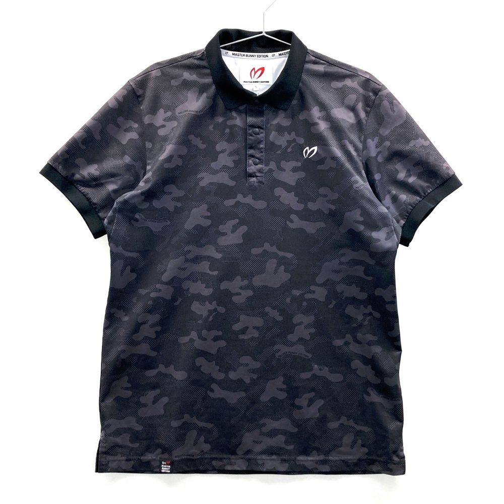 サイズ 5 MASTER BUNNY EDITION マスターバニーエディション 半袖ポロシャツ カモフラ グレー系 ゴルフウェア メンズ ストスト