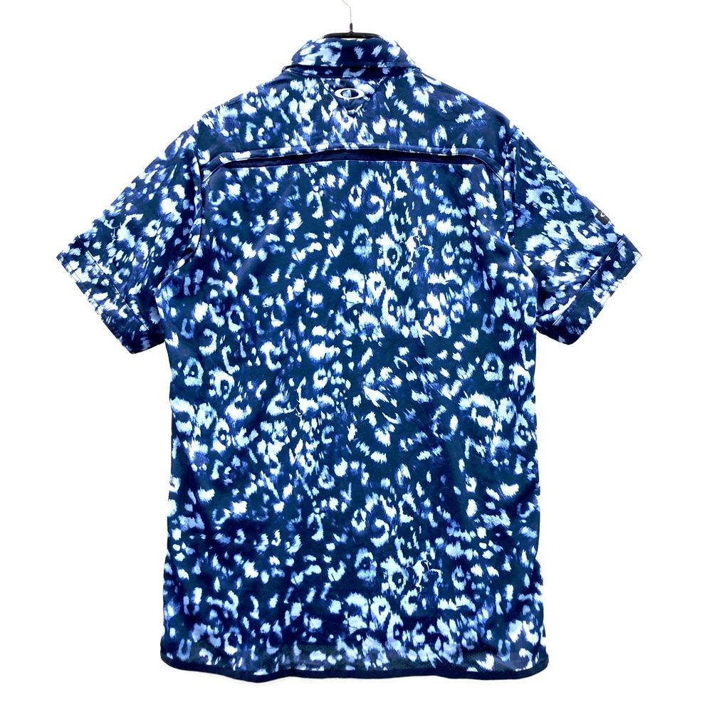 サイズ：XL OAKLEY オークリー 半袖ポロシャツ スカル刺繍 レオパード