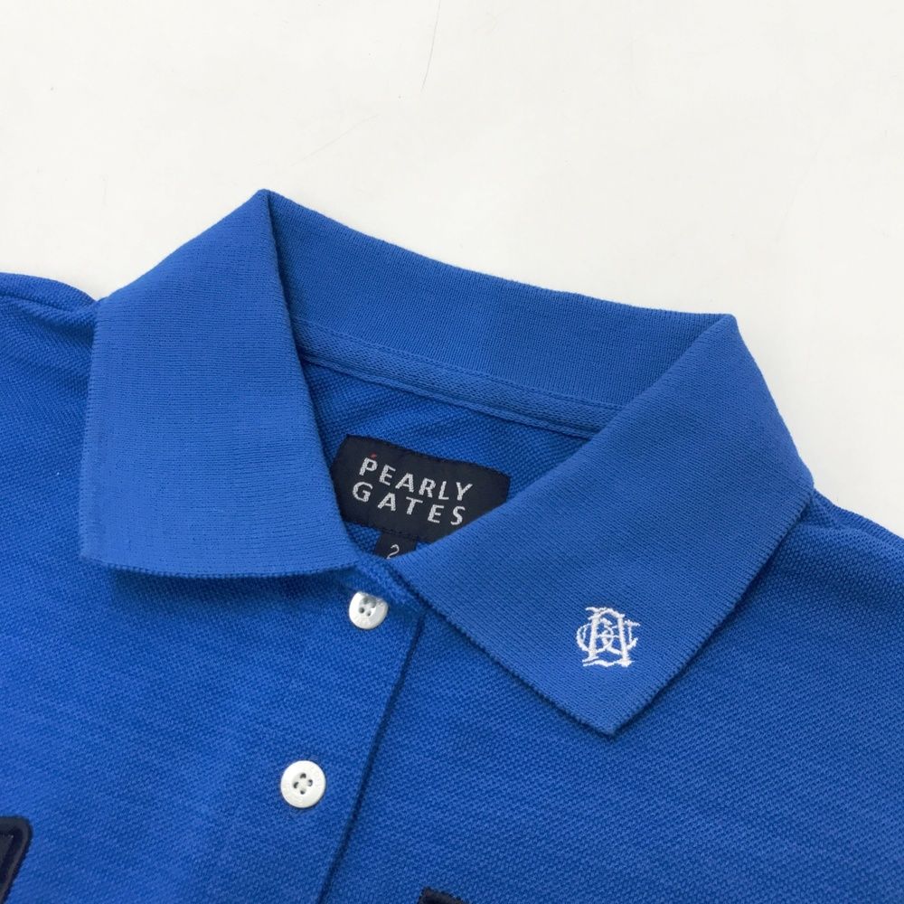 サイズ：2 PEARLY GATES パーリーゲイツ 半袖ポロシャツ ブルー系