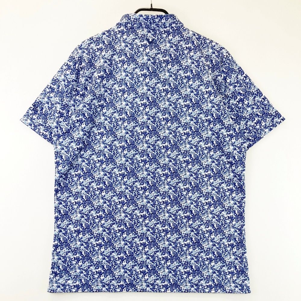 サイズ 3 L キャロウェイ 半袖ポロシャツ 花柄 ブルー系 ゴルフウェア メンズ ストスト