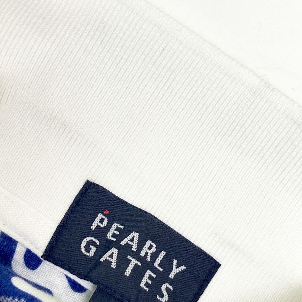 サイズ：0 PEARLY GATES パーリーゲイツ 半袖ポロシャツ ロゴ刺繍 総柄