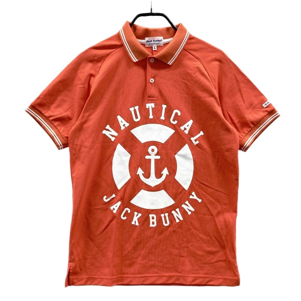 サイズ：4 JACK BUNNY ジャックバニー 半袖ポロシャツ オレンジ系
