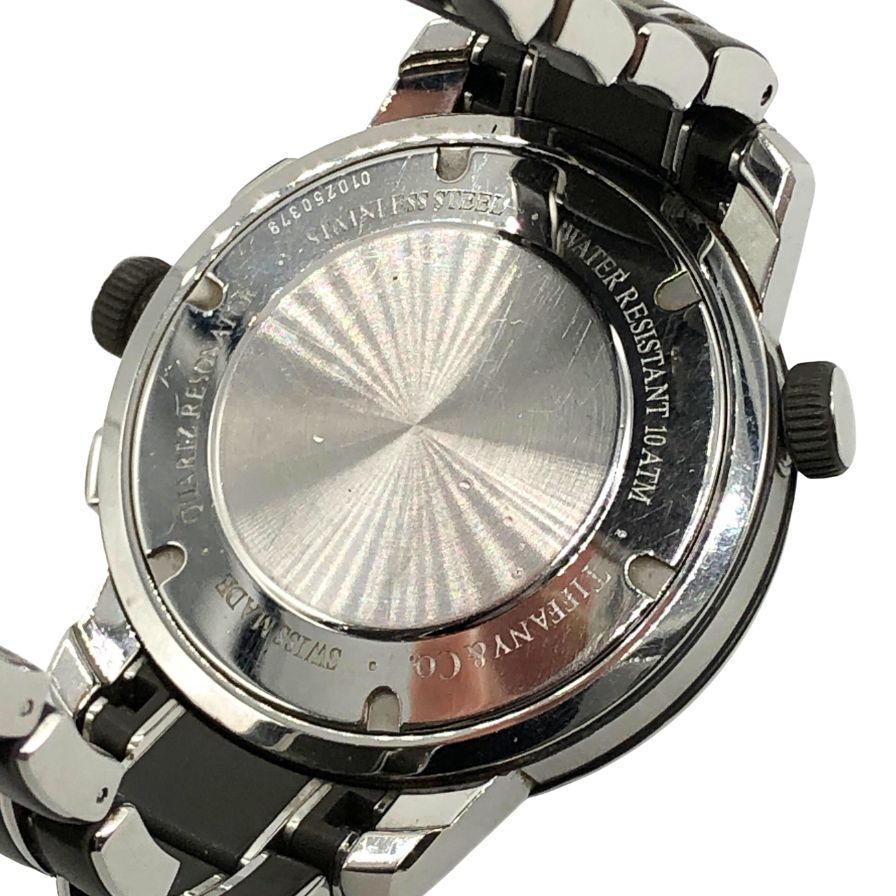  ティファニー クロノグラフ 腕時計 T 57 ケースバックシルバー AFI 6 金属ベルト 時計