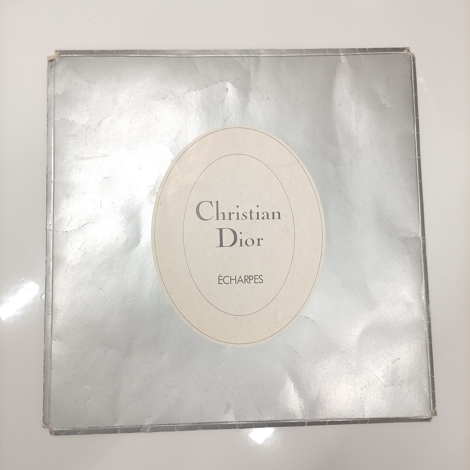 Christian Dior 未使用　スカーフ Christian Dior シルク100％ スカーフ フラワー ピンク クリスチャン