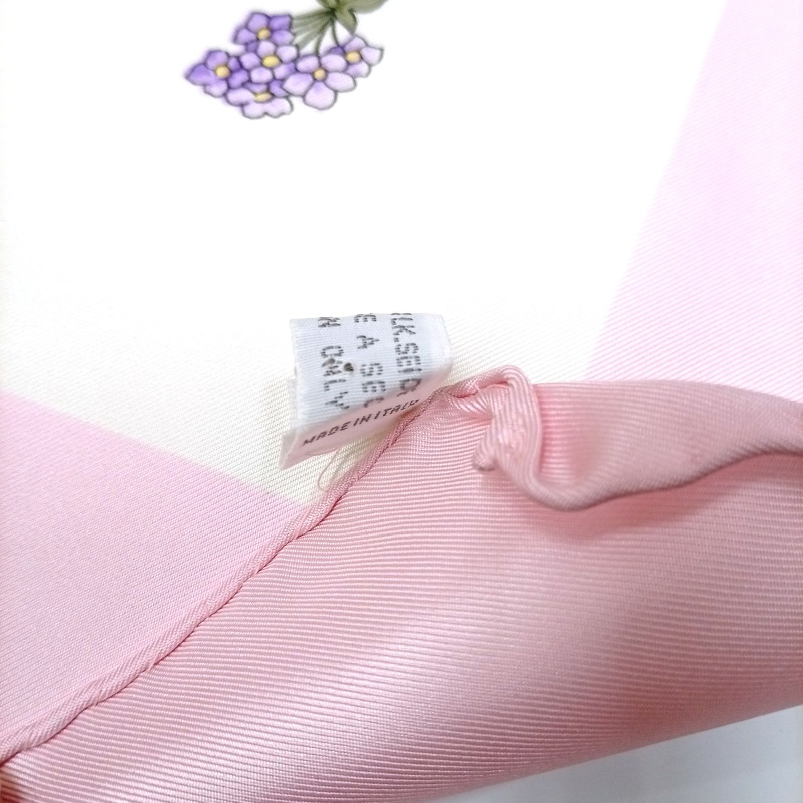 Christian Dior シルク100％ スカーフ フラワー ピンク クリスチャン