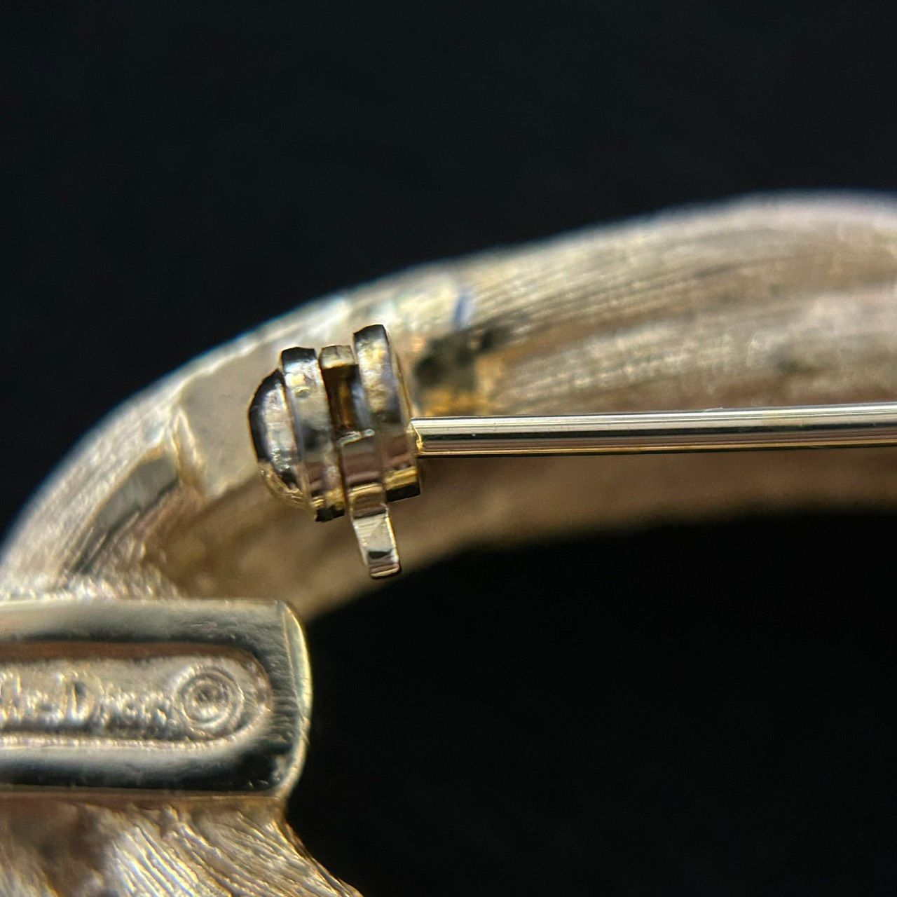 良品】Christian Dior ディオール ヴィンテージ ブローチ 金色 GERMANY 
