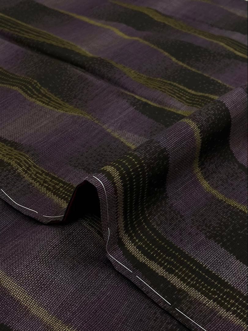 本場大島紬 古代染色純泥染 伝統工芸品 正絹 躾糸付き 旗印 A097