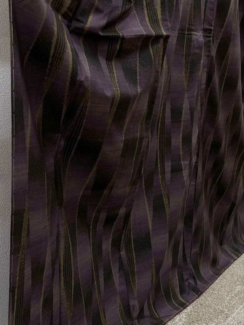 本場大島紬 古代染色純泥染 伝統工芸品 正絹 躾糸付き 旗印 A097