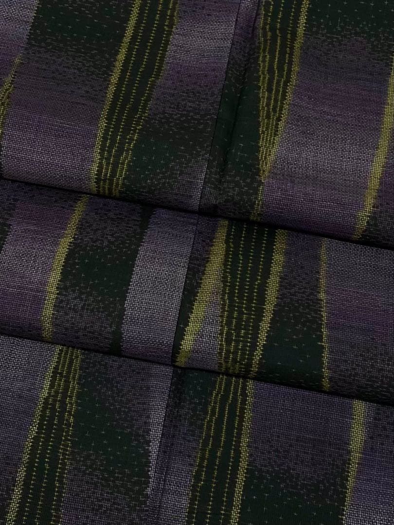 本場大島紬 古代染色純泥染 伝統工芸品 正絹 躾糸付き 旗印 A097