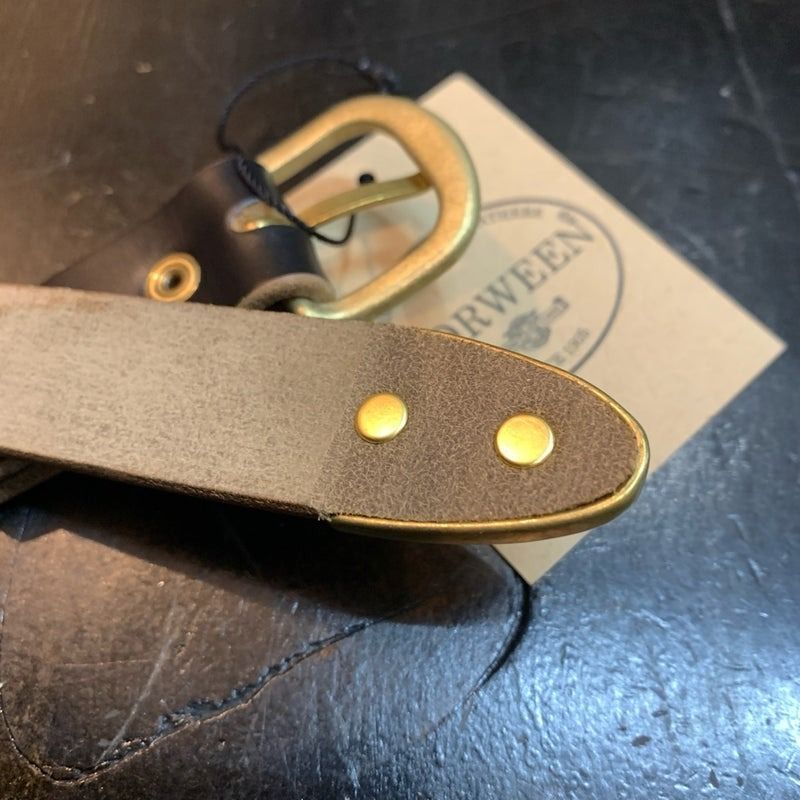 アートブラウン 4ピースバックル ナローレンジャーベルト クロムエクセルレザー こげ茶 各サイズ