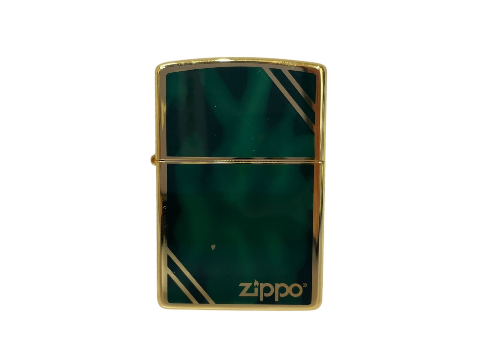 zippo ジッポー クラシック マーブル 製 金タンク オイルライター ZGD MGR 11000 ゴールド グリーン 雑貨 049