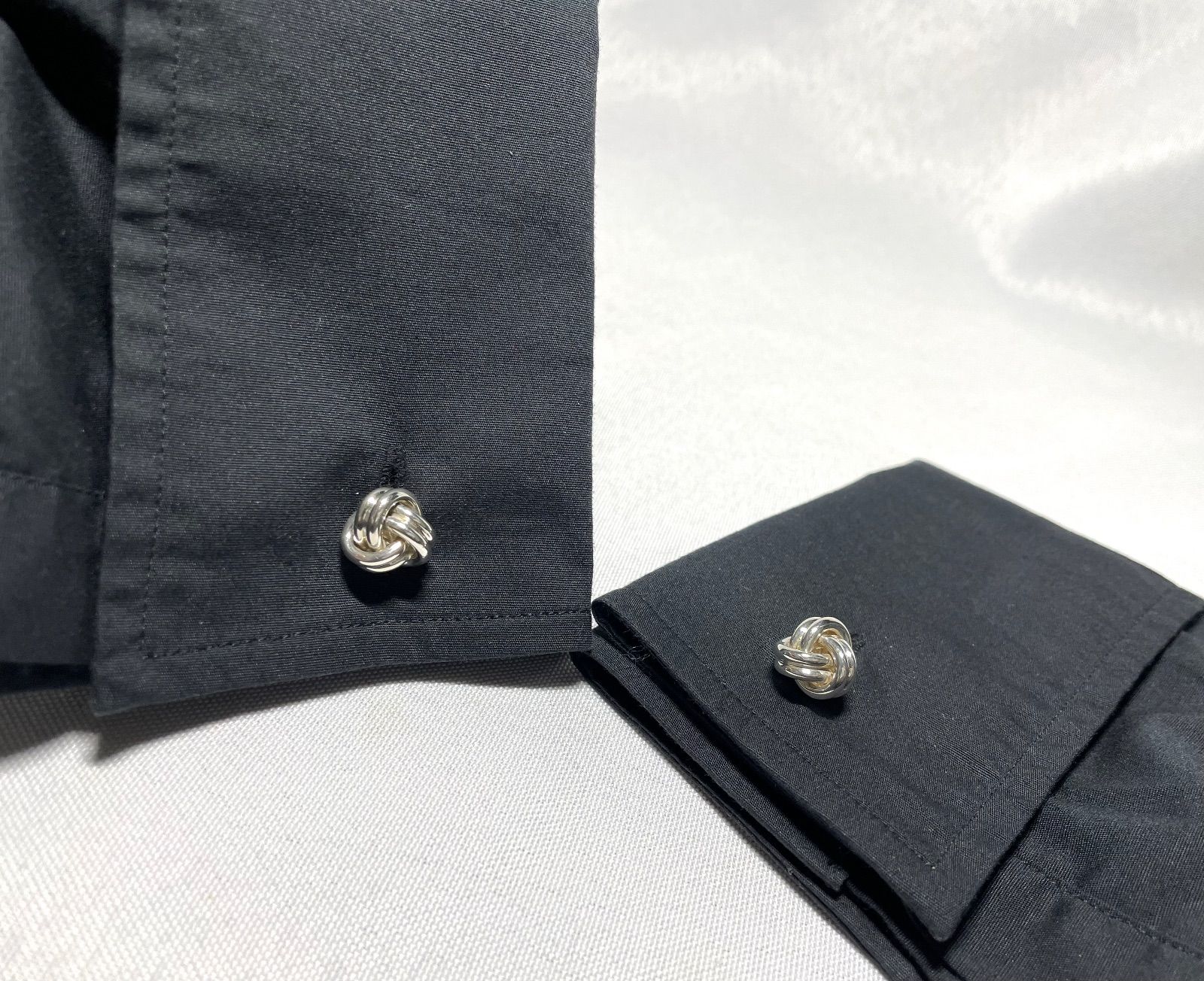 美品 TIFFANY ティファニー ツイストノットカフス ボタン カフリンクス