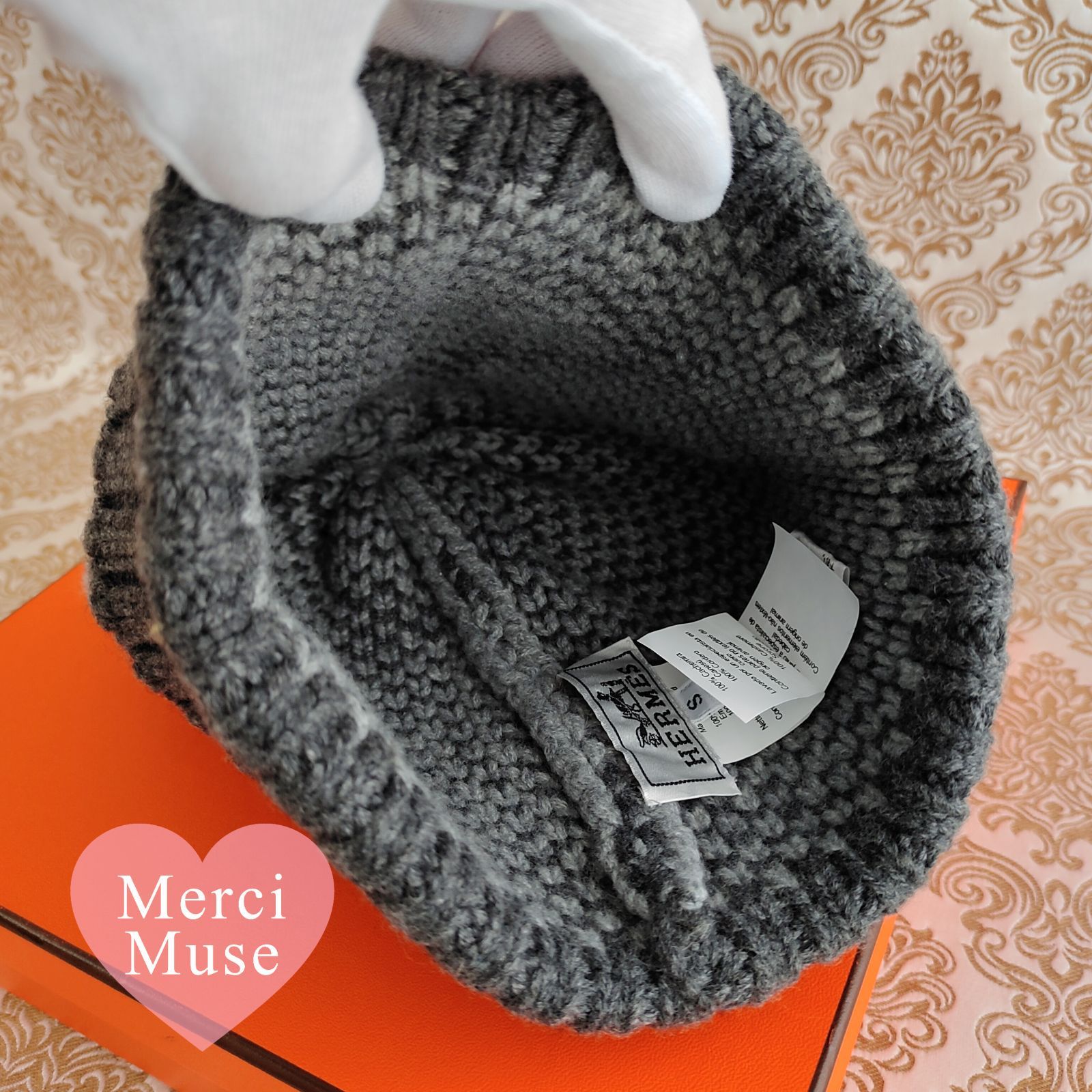 ❤お得なお品❤クリーニング済み クリックセヌエカシミヤニット帽 S