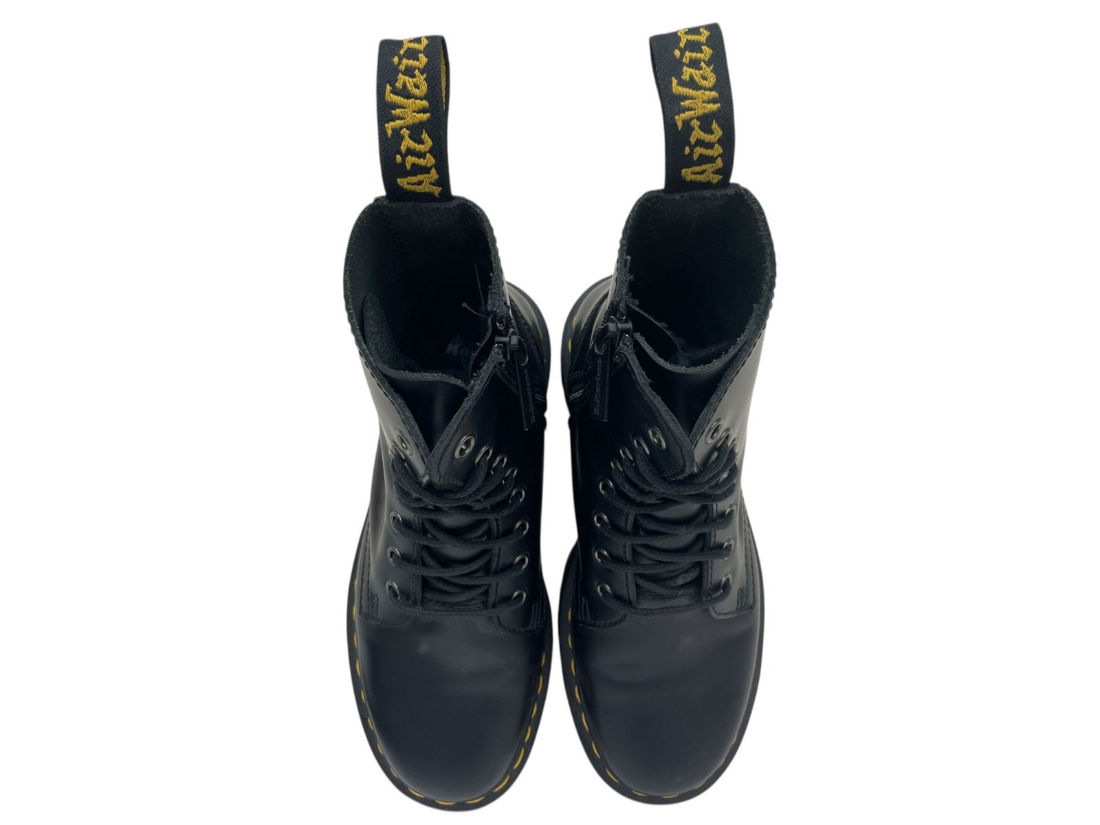  Dr.Martens ドクターマーチン JADON 8ホールブーツ ジェイドン 厚底 レザー AW 006 UK 5 24 cm ブラック×イエロー レディース 045 その他 ブーツ