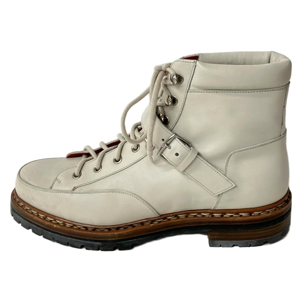 HERMES エルメス ショートブーツ 37 レディース - 白 レザー