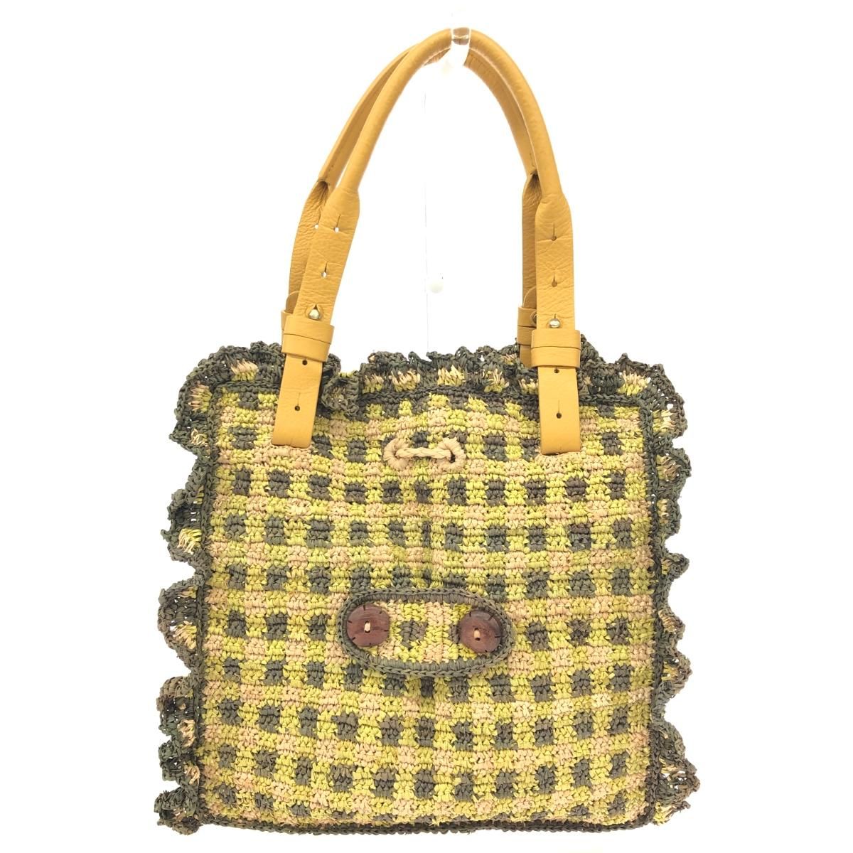 ジャマン・ピュエッシュ ラフィアカゴトート JAMINPUECH ジャマンピュエッシュ トートバッグ/カゴバッグ ラフィア