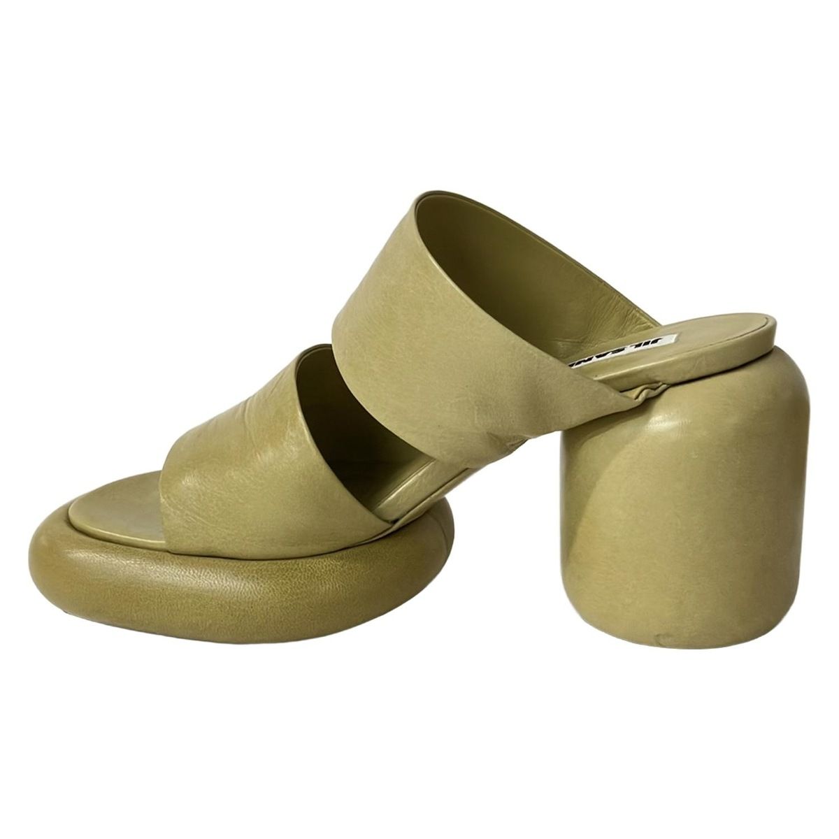 ジルサンダー ミュール 38 レディース - イエローグリーン レザー