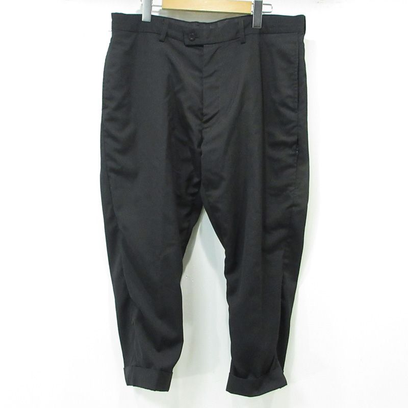 KAPTAIN キャプテンサンシャイン × BEAMS ビームス ウール混クロップドパンツ サイドジップポケット付き KSB 5 S 03 ブラック サイズ XL 107