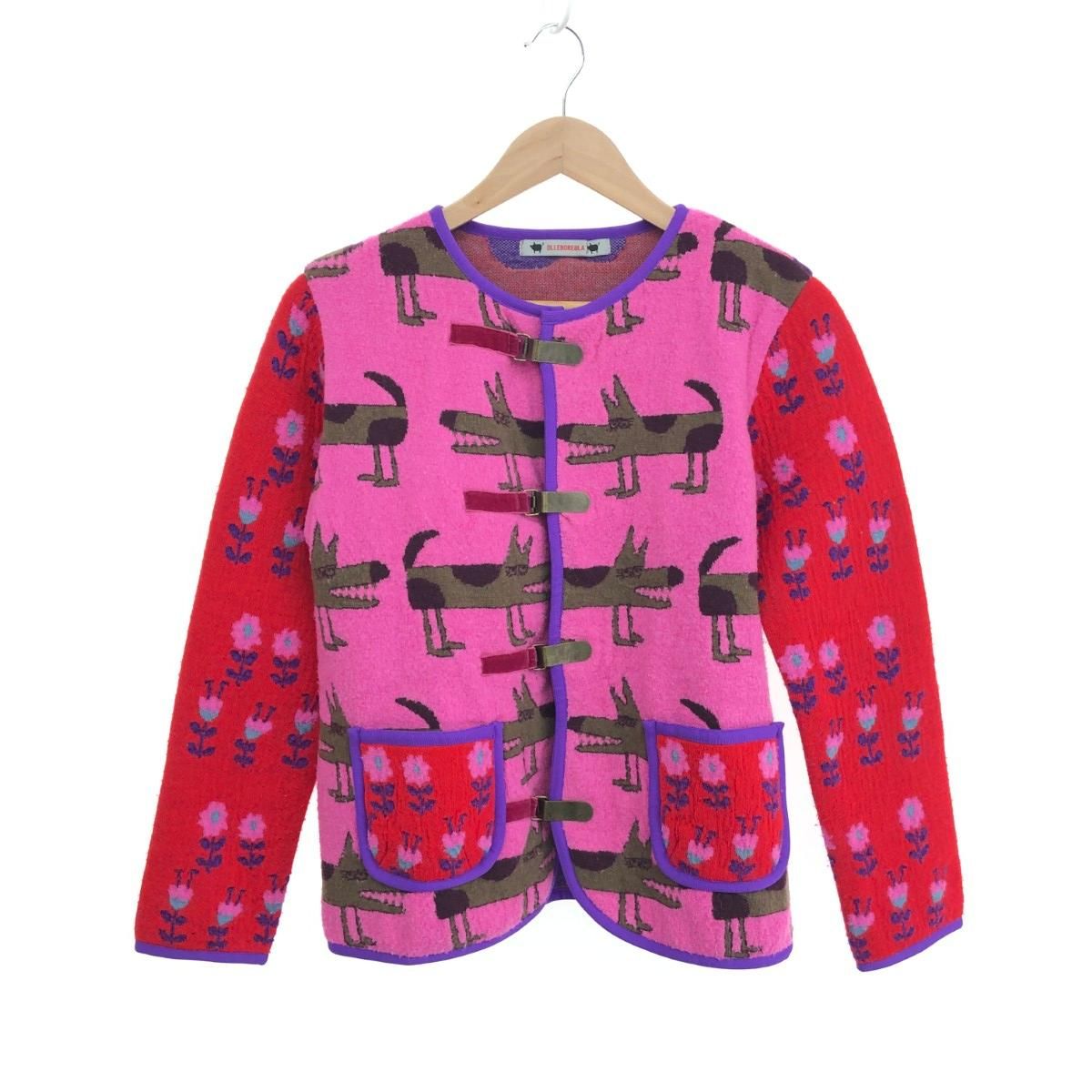 OLLEBOREBLA アルベロベロ ニットジャケット サイズ:表記なし 総柄