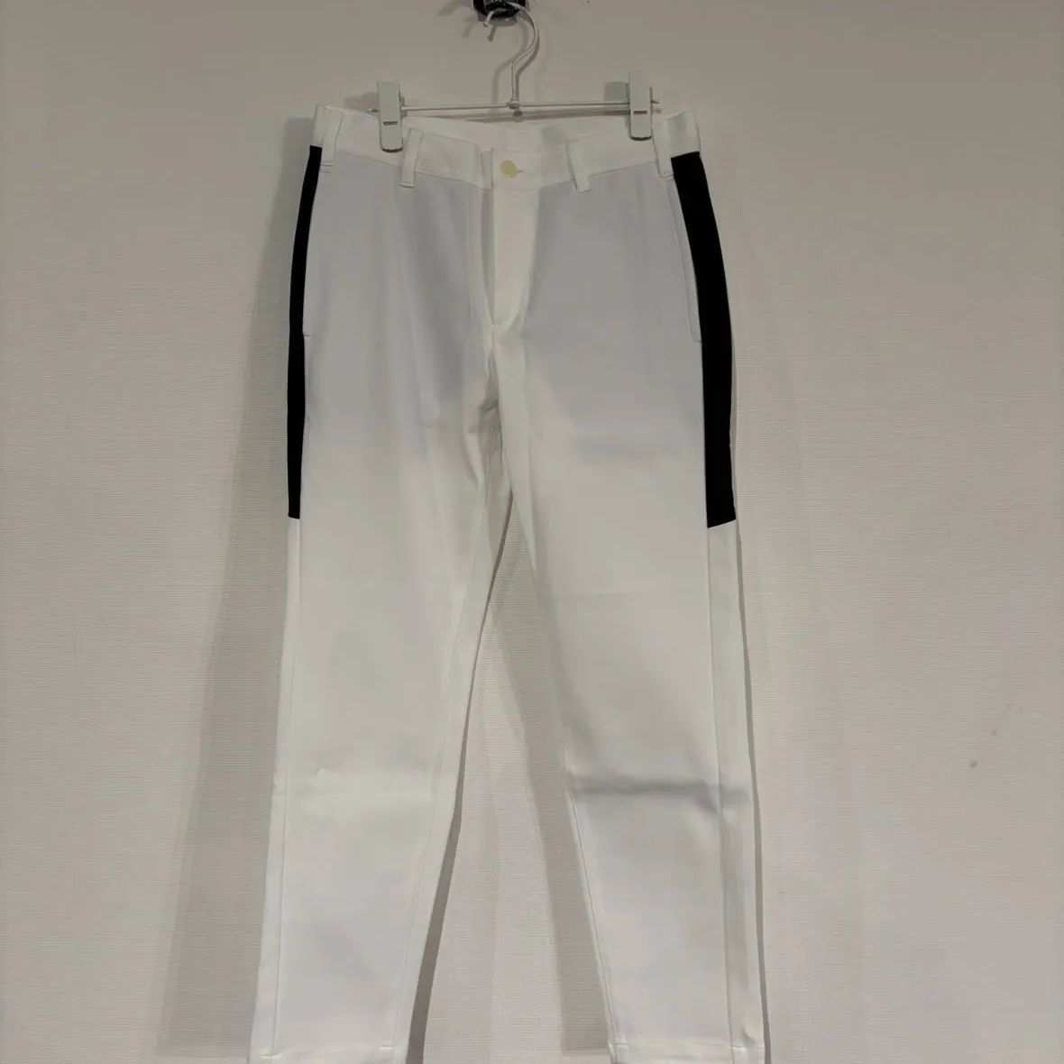 BEAMS GOLF OR.Feb Mix サイドライン スリムパンツ WHITE Sサイズ