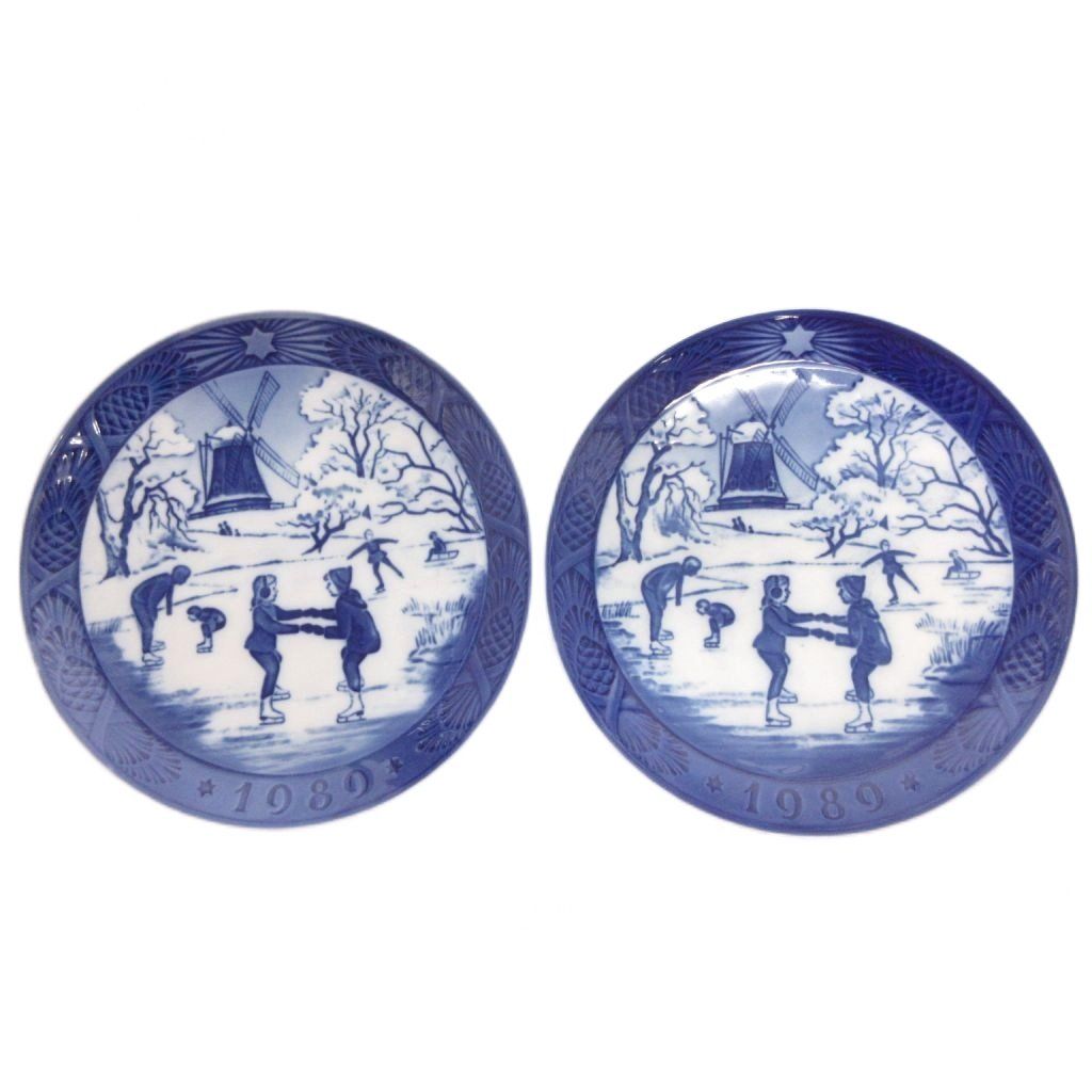 ロイヤルコペンハーゲンイヤープレート 1989年 「思い出のスケートリンク」 ロイヤルコペンハーゲン ROYAL COPENHAGEN 思い出のスケートリンク