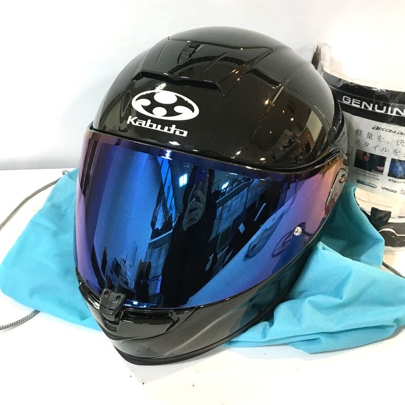 OGK KABUTO オージーケーカブト 5 フルフェイスヘルメット 除菌消臭済 Lサイズ ブラックメタリック オートバイ ツーリング ライディング バイカー バイク用品 TA 3858