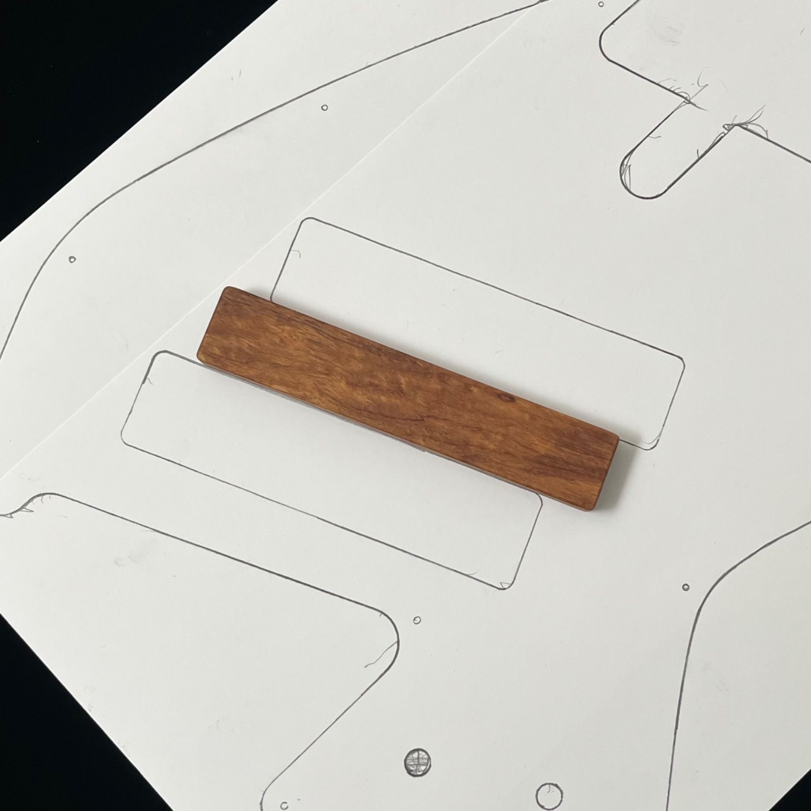 HEX NB505用 木製フィンガーランプ / ウォルナット材 - 真空乾燥