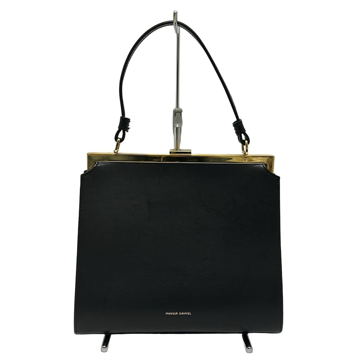 MANSUR GAVRIEL マンサーガブリエル ハンドバッグ 黒 がま口 レザー