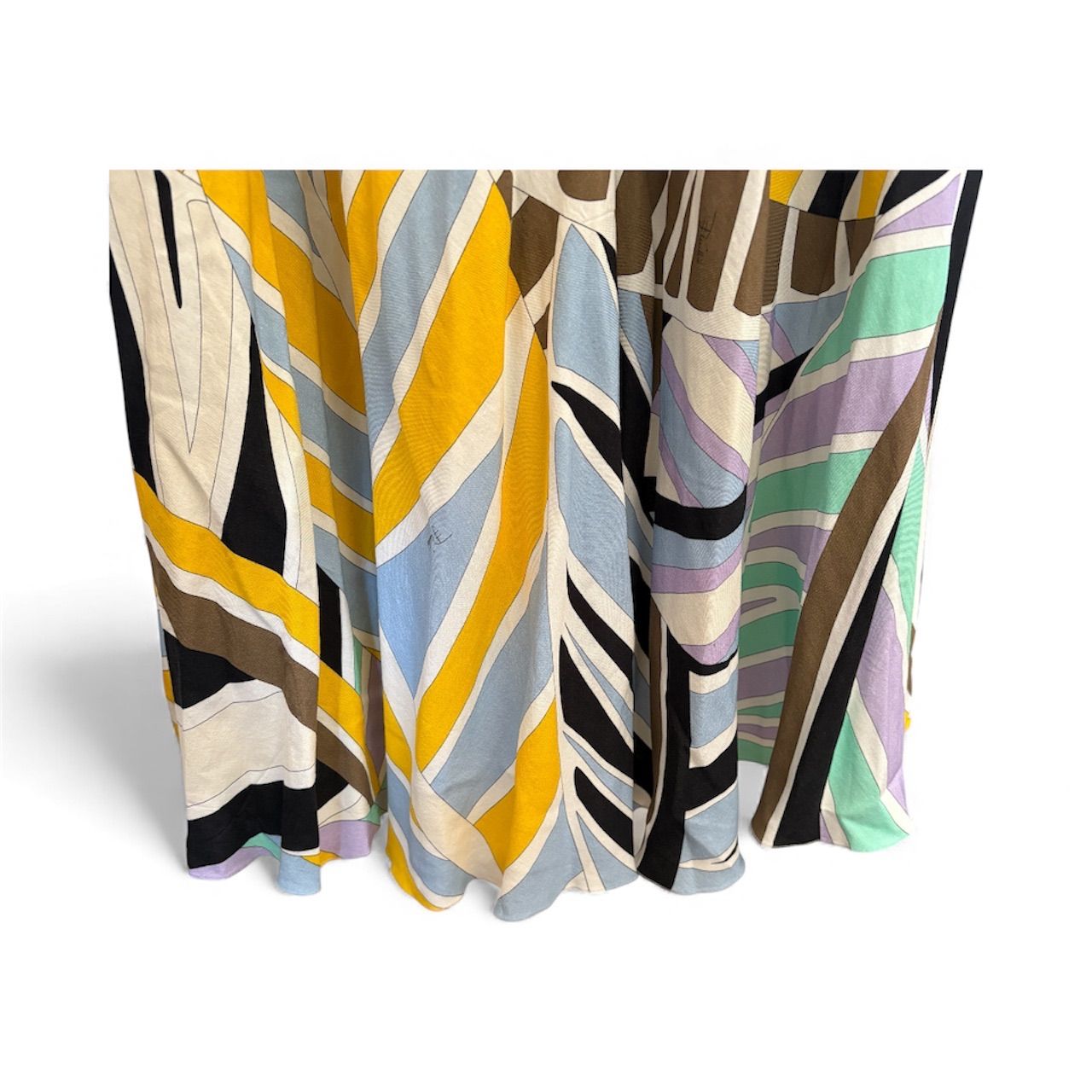 エミリオプッチ ロングスカート マキシ丈 フレア ゴム 総柄 レーヨン