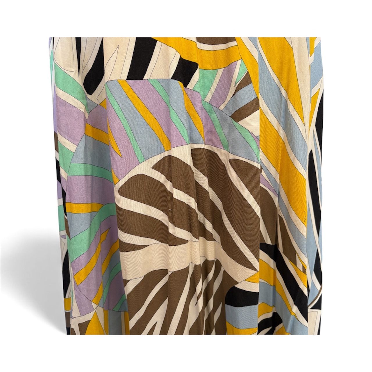 エミリオプッチ ロングスカート マキシ丈 フレア ゴム 総柄 レーヨン