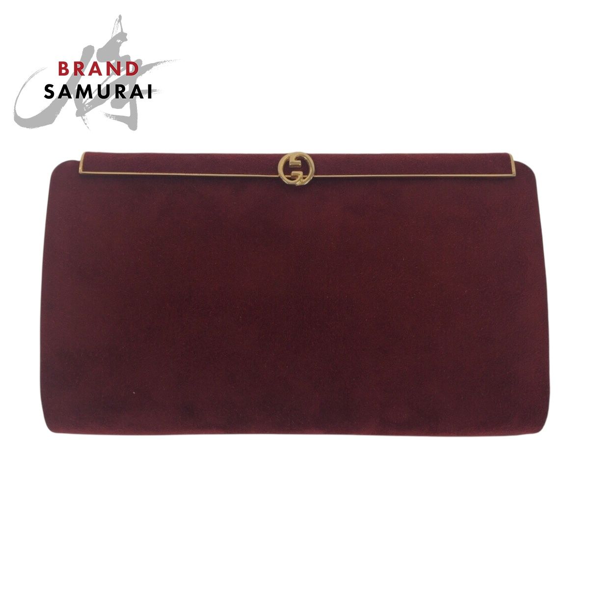 GUCCI グッチ ヴィンテージ インターロッキング ワインレッド ボルドー クラッチバッグ セカンドバッグ レディース 506147