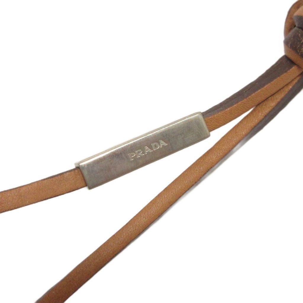 S.H.Figuarts バトルホッパー（BLACK SUN）仮面ライダー プラダ PRADA キーホルダー キーリング レザー 茶 ブラウン 小物