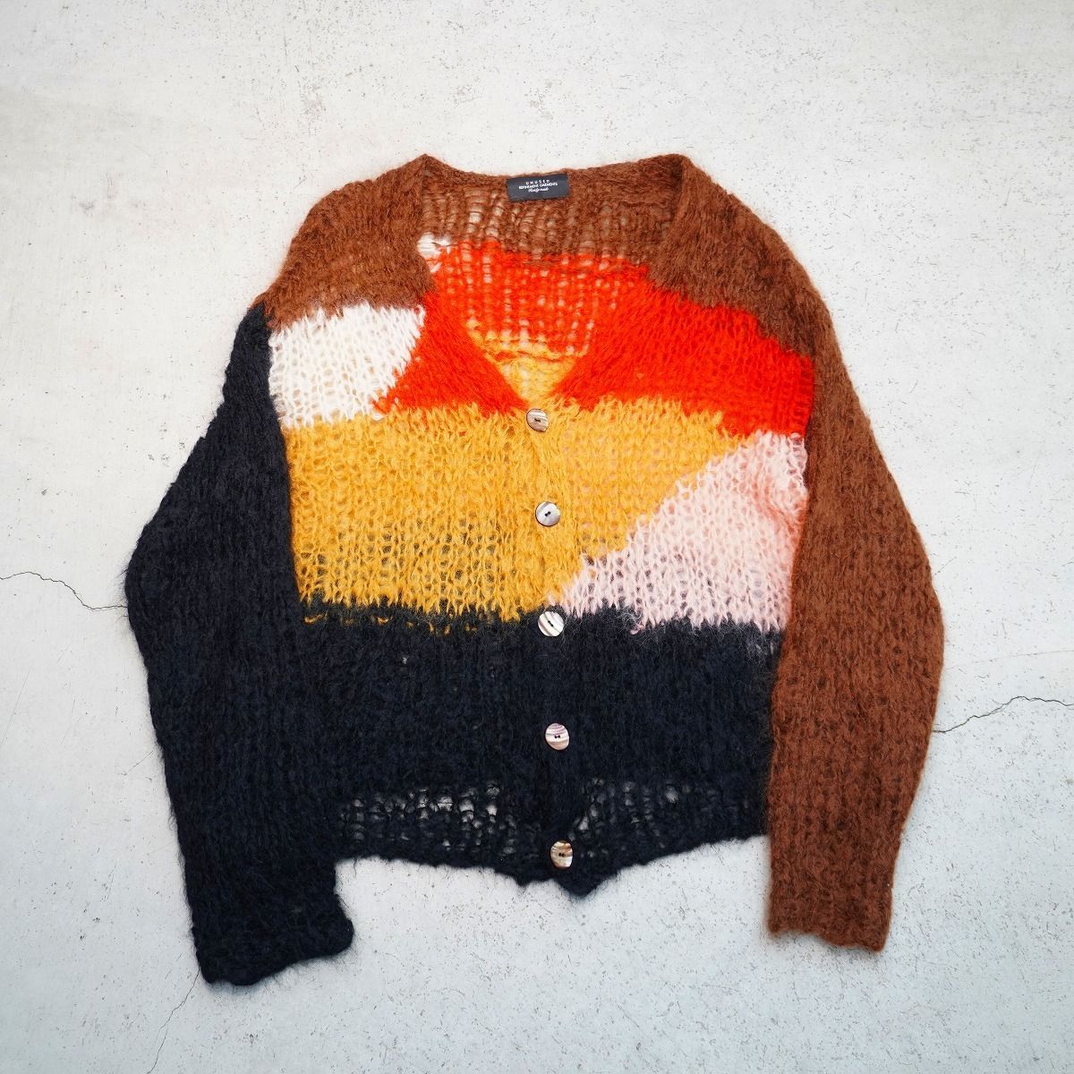 美品 24AW UNUSED アンユーズド Mohair knit cardigan モヘア ウール