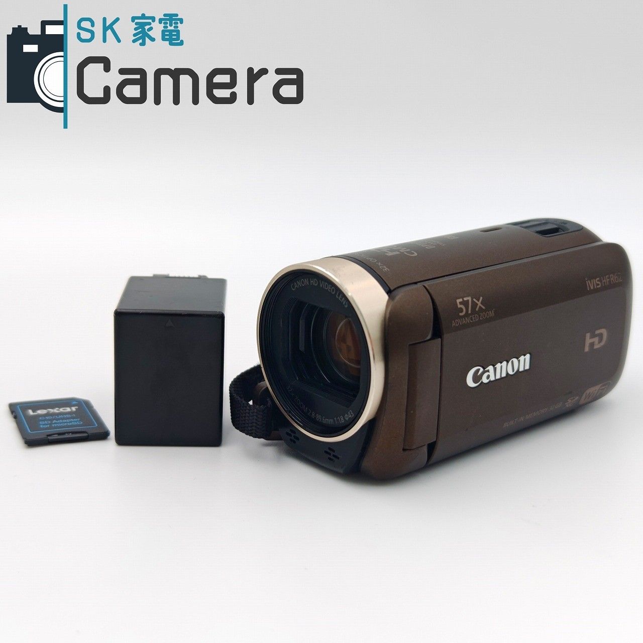 中古】 Canon iVIS HF R62 キャノン デジタルビデオカメラ SD32GB 付