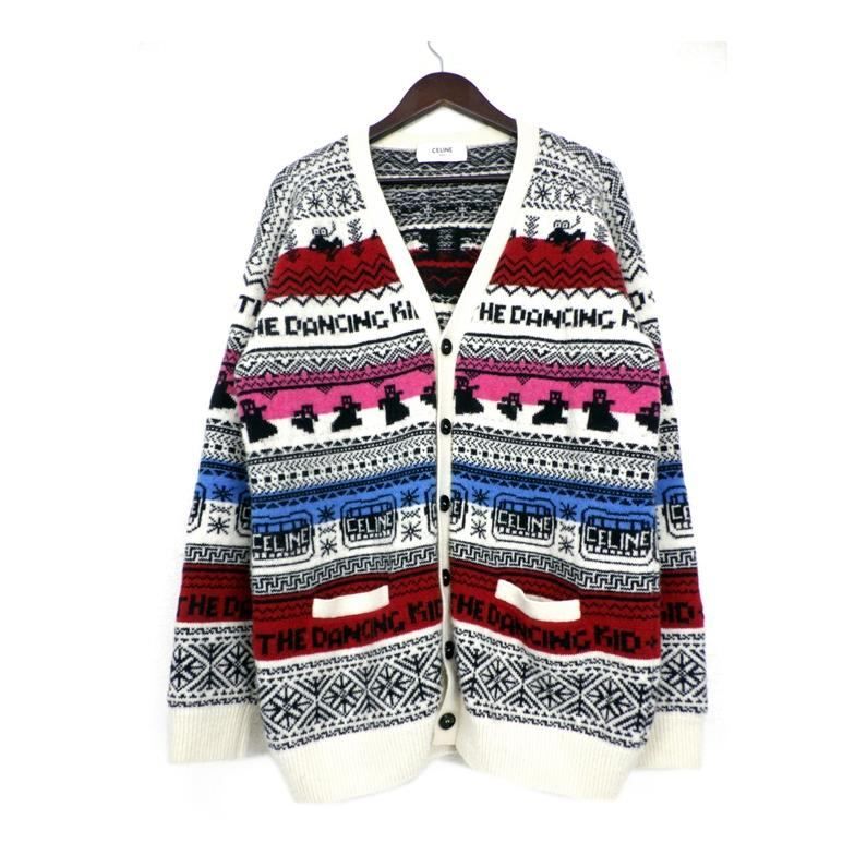 セリーヌ CELINE 21AW 【 2A08L715M 】 総柄 ウール ニット
