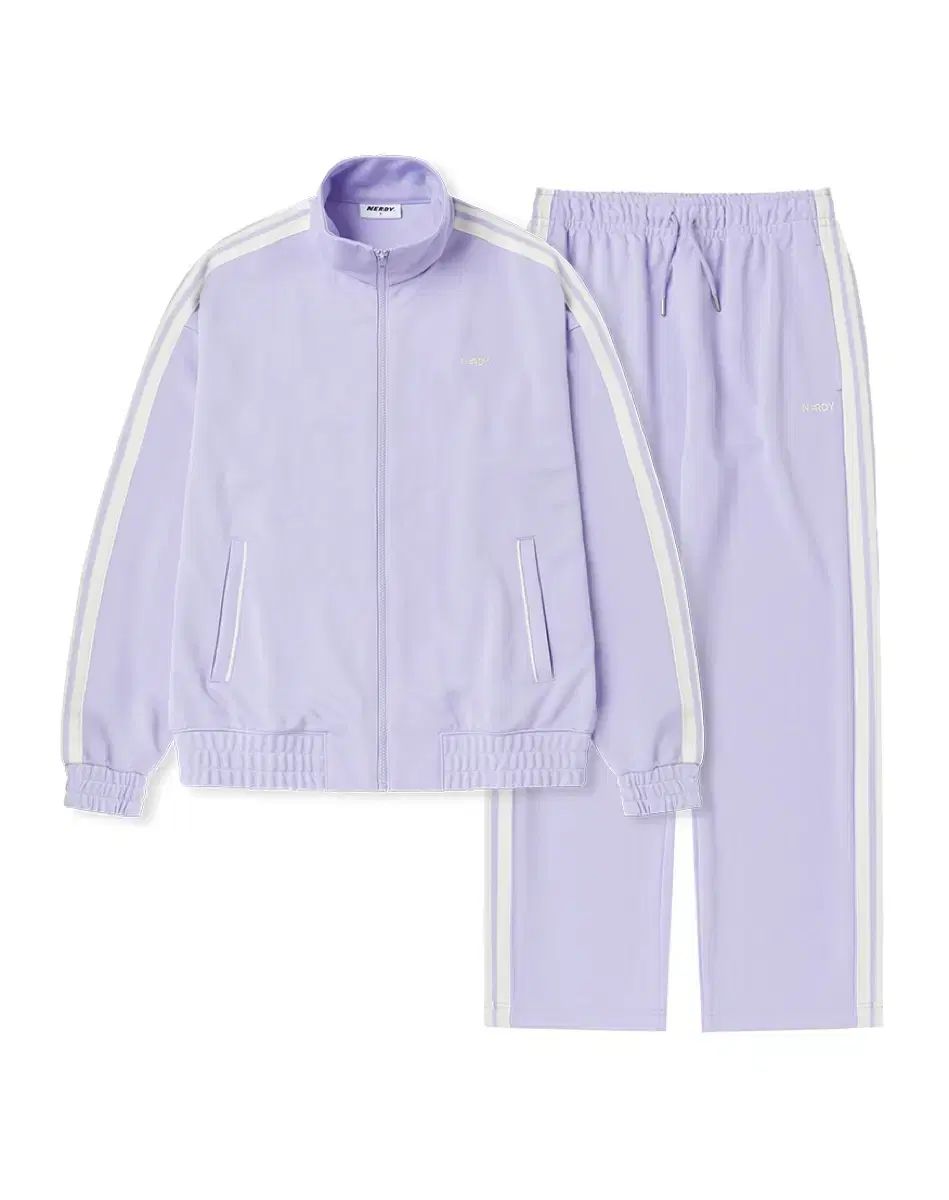 ノルディ ジャージセット ジャカードテープ トラック ライトパープル 上下セット sサイズ