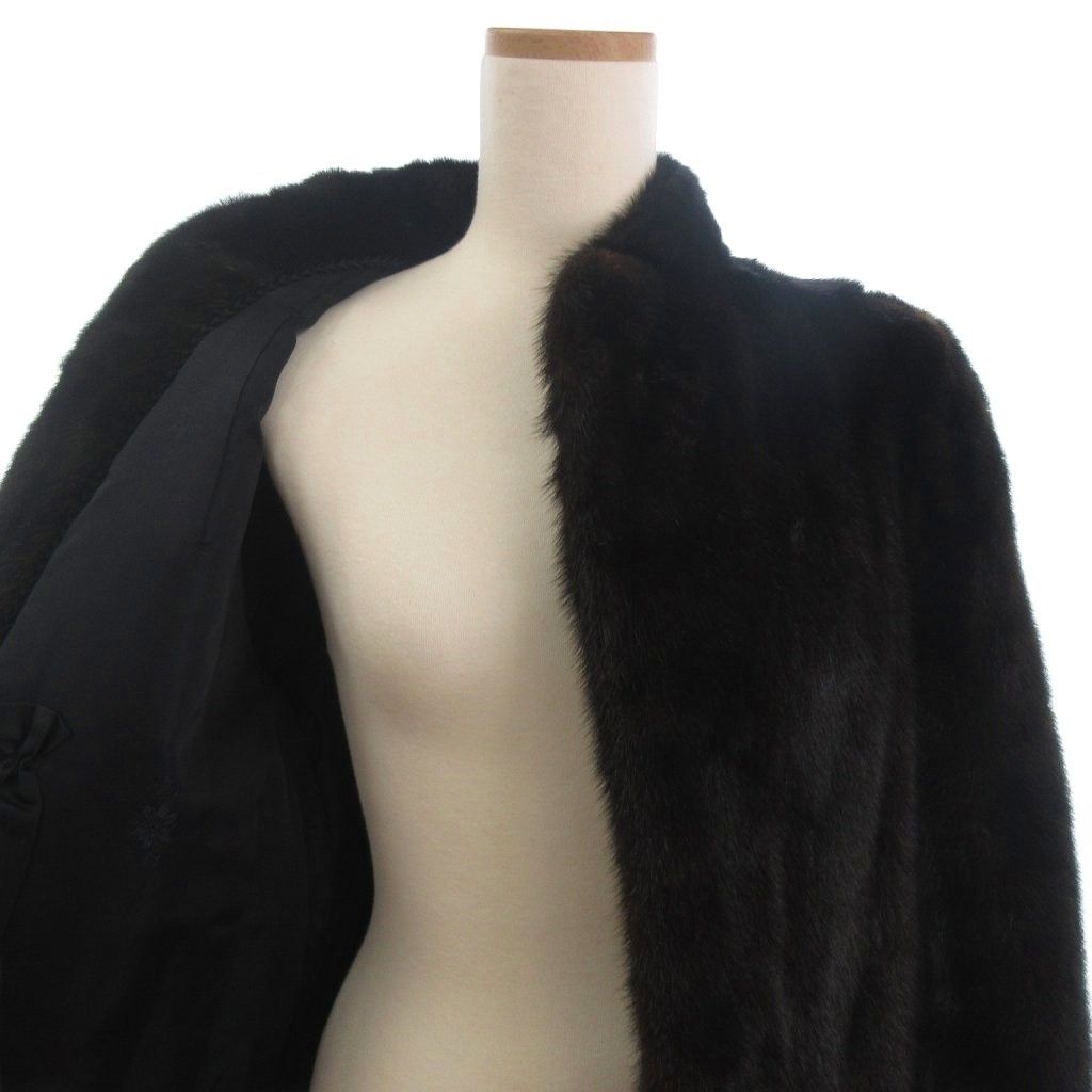 ◇Fiancesse フィアンセス ミンクファー 毛皮 ハーフ コート ダーク
