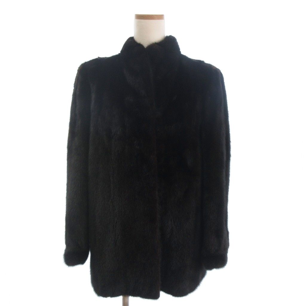 フィアンセス Fiancesse ミンクファーコート 毛皮 ミドル丈 焦げ茶