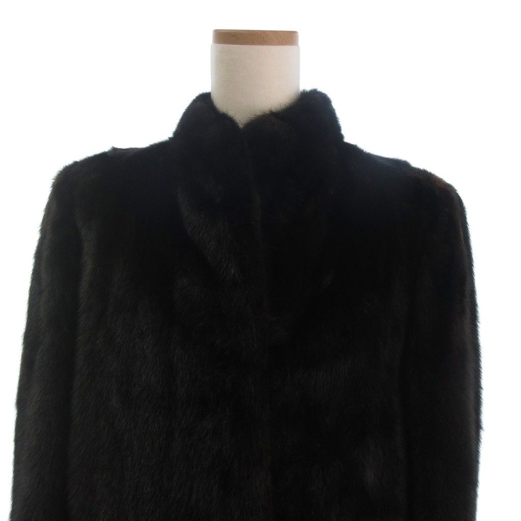 フィアンセス Fiancesse ミンクファーコート 毛皮 ミドル丈 焦げ茶