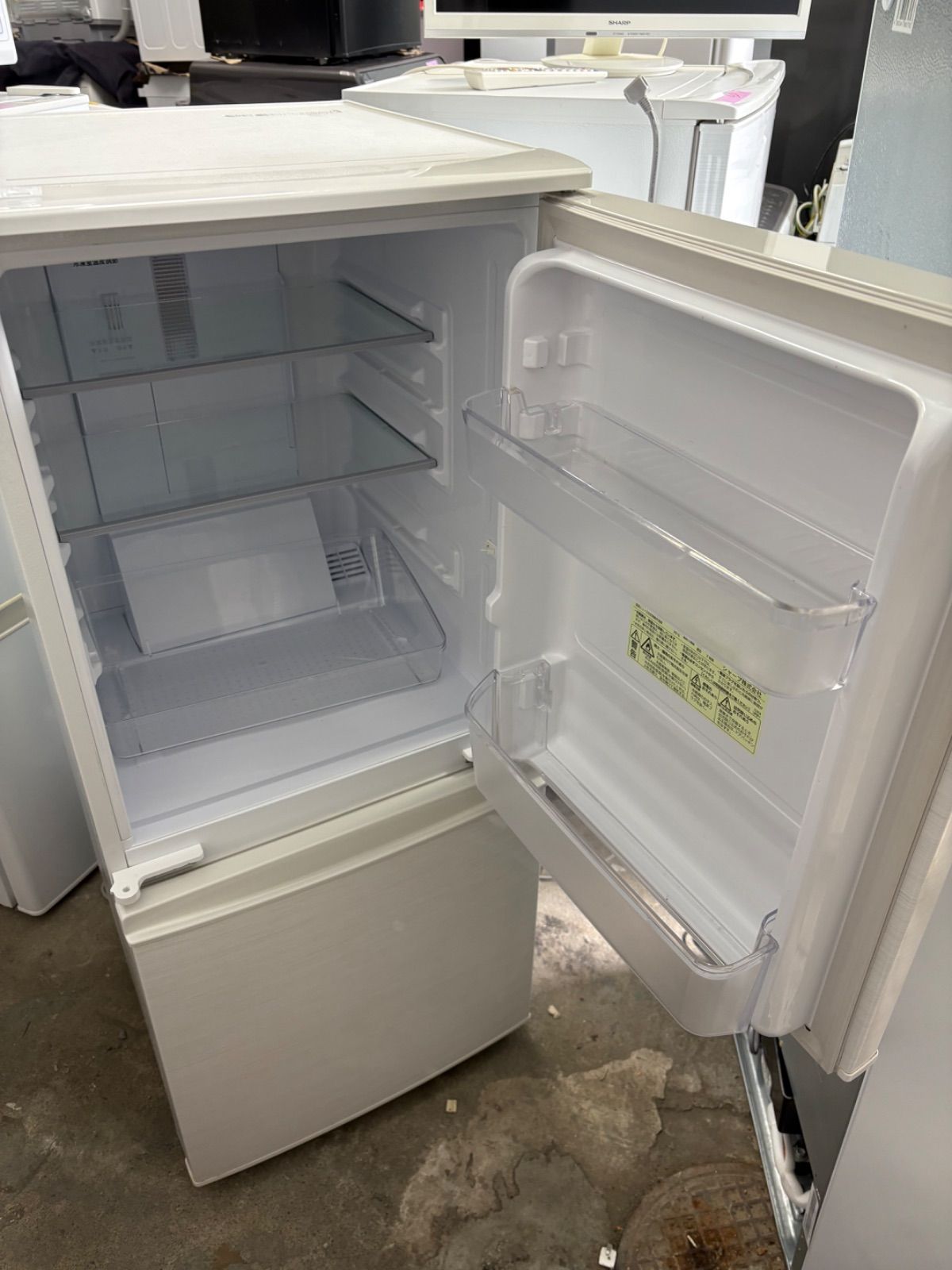 SHARP 2ドア冷蔵庫 SJ-D14E-W 2019年製 SJ-D14E