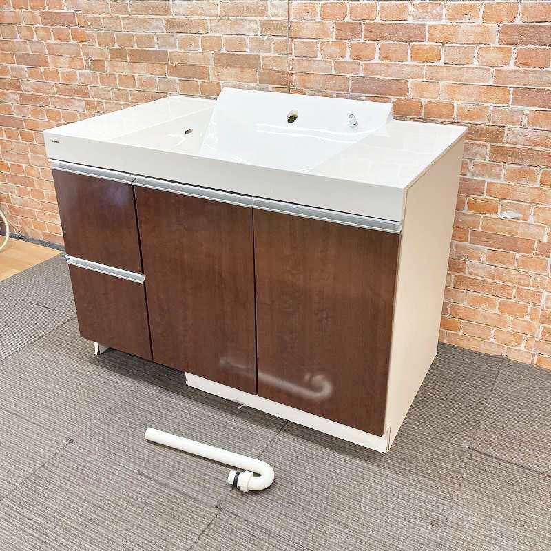 品 National 人造大理石製 水栓シャワー蛇口付き 引き出し 扉タイプ 手洗台 洗面化粧台 幅105 cm 1050 mm 58 K