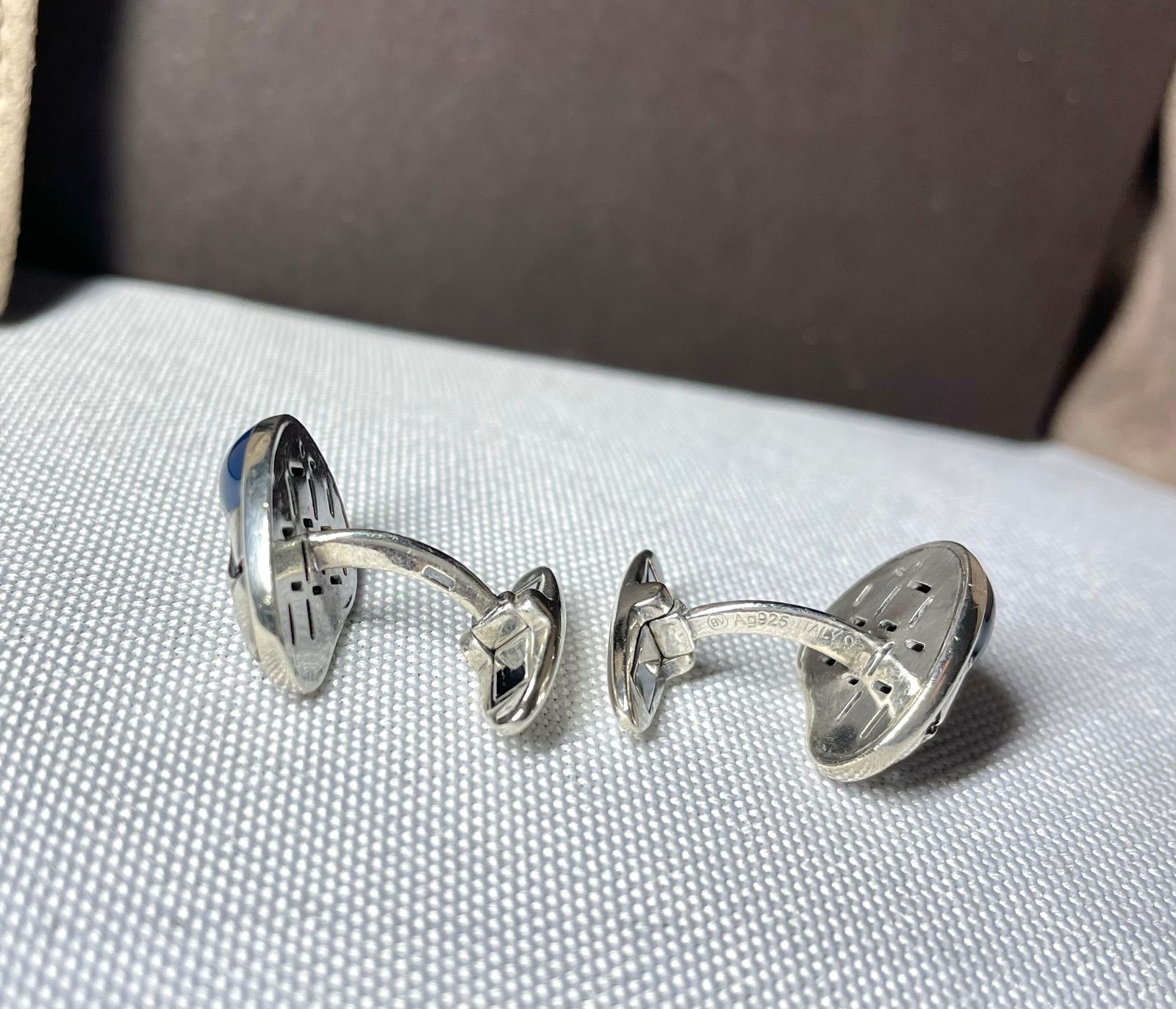 希少　ボッテガヴェネタ　イントレチャート　シルバー925 カフス　カフリンクス 希少 ボッテガヴェネタ イントレチャート シルバー925 カフス